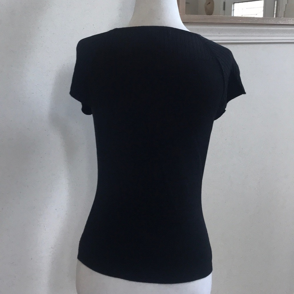 Black designer viscose top - Picture 5 of 9